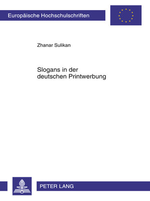 cover image of Slogans in der deutschen Printwerbung